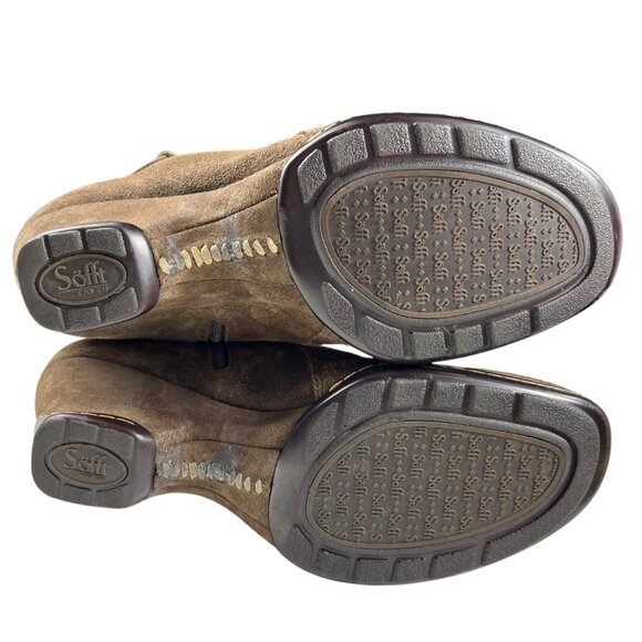 Sofft Modena III Brown Suede Leather Upper Knee High Boots Size 7 M Cowgirl - Picture 9 of 16